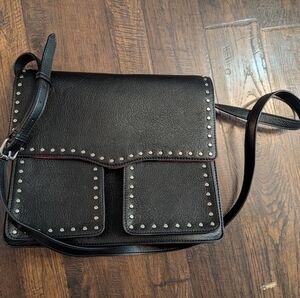 Black Studded Crossbody Bag